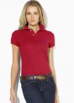 tee shirt femme polo ralph lauren poney grand rouge
